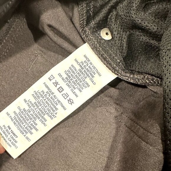 NWT Prana Men's Brion 11 inch Short in Charcoal - Size 42 - Picture 4 of 9